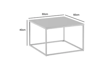 Soffbord Wohnling metall fyrkantig, modern stil Vit - Vit - Möbler - Bord & matgrupp - Soffbord