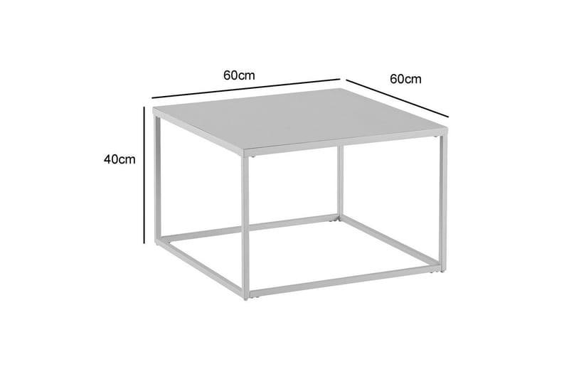 Soffbord Wohnling metall fyrkantig, modern stil Vit - Vit - Möbler - Bord & matgrupp - Soffbord