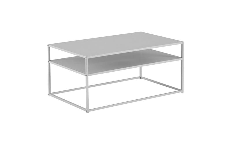Soffbord Wohnling metall rektangulär med bricka, modern stil Vit - Vit - Möbler - Bord & matgrupp - Soffbord