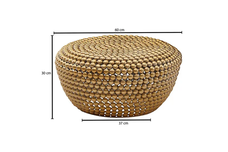 Soffbord Wohnling Metall Rund 60 cm Halvsfärisk Yta Modern - Möbler - Bord & matgrupp - Soffbord