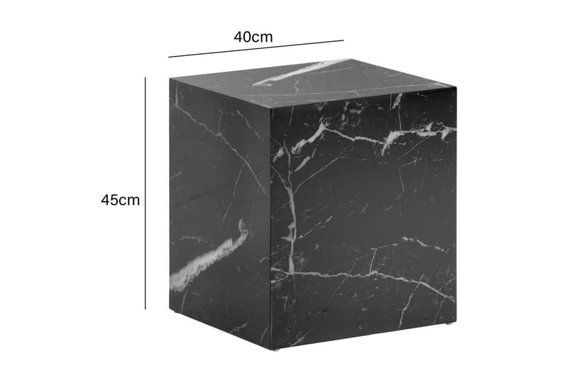 Soffbord Wohnling MONOBLOC marmorausseende 40x40x45 cm, modern stil Marmor Svart - Marmor Svart - Möbler - Bord & matgrupp - Soffbord