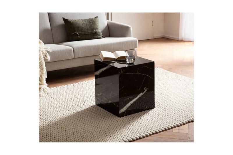 Soffbord Wohnling MONOBLOC marmorausseende 40x40x45 cm, modern stil Marmor Svart - Marmor Svart - Möbler - Bord & matgrupp - Soffbord