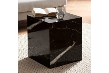 Soffbord Wohnling MONOBLOC marmorausseende 40x40x45 cm, modern stil Marmor Svart - Marmor Svart - Möbler - Bord & matgrupp - Soffbord