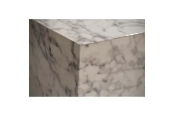 Soffbord Wohnling MONOBLOC marmorausseende 40x40x45 cm, modern stil Marmor Vit - Marmor Vit - Möbler - Bord & matgrupp - Marmorbord