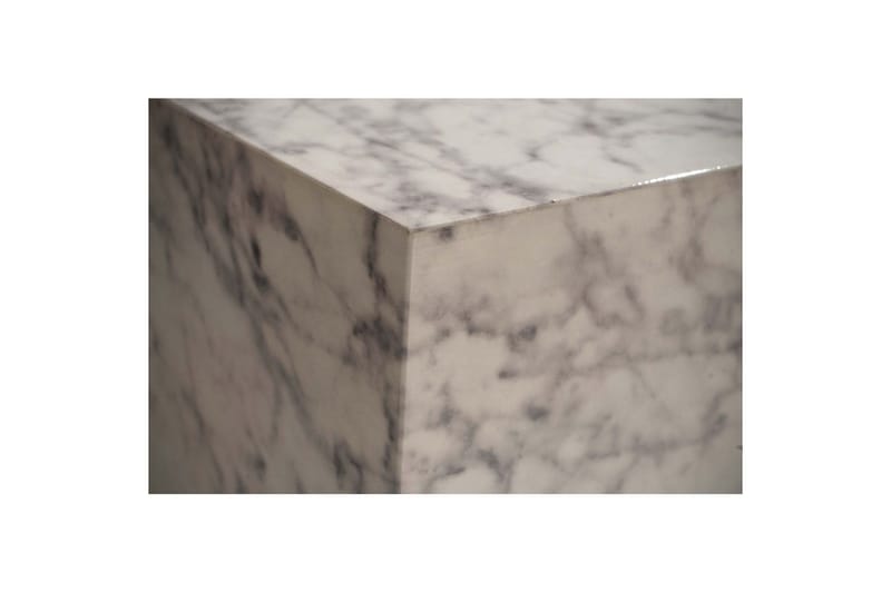 Soffbord Wohnling MONOBLOC marmorausseende 40x40x45 cm, modern stil Marmor Vit - Marmor Vit - Möbler - Bord & matgrupp - Marmorbord