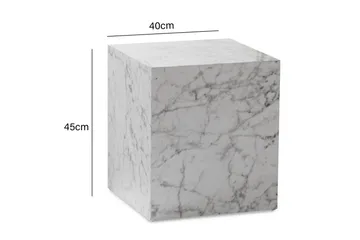 Soffbord Wohnling MONOBLOC marmorausseende 40x40x45 cm, modern stil Marmor Vit - Marmor Vit - Möbler - Bord & matgrupp - Soffbord