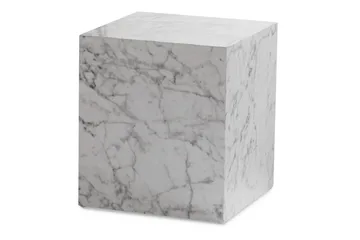 Soffbord Wohnling MONOBLOC marmorausseende 40x40x45 cm, modern stil Marmor Vit - Marmor Vit - Möbler - Bord & matgrupp - Soffbord