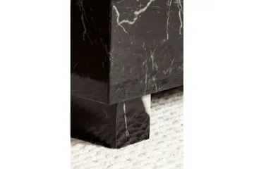 Soffbord Wohnling MONOBLOC modernt utseende, 60x60x35 cm, med släda ben Marmor Svart - Marmor Svart - Möbler - Bord & matgrupp - Marmorbord