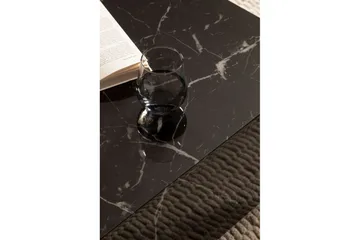 Soffbord Wohnling MONOBLOC modernt utseende, 60x60x35 cm, med släda ben Marmor Svart - Marmor Svart - Möbler - Bord & matgrupp - Marmorbord