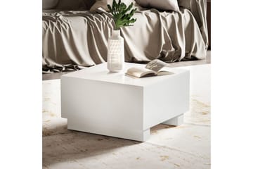 Soffbord Wohnling MONOBLOC modernt utseende, 60x60x35 cm, med släda ben Vit - Vit - Möbler - Bord & matgrupp - Soffbord