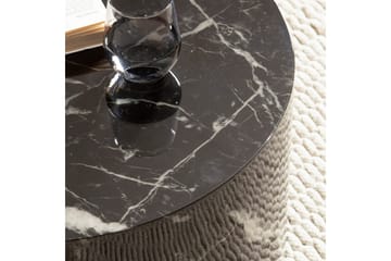 Soffbord Wohnling MONOBLOC rund 60 cm, modern stil Marmor Svart - Marmor Svart - Möbler - Bord & matgrupp - Marmorbord