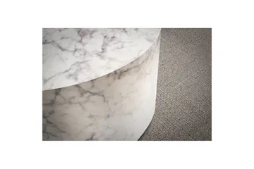Soffbord Wohnling MONOBLOC rund 60 cm, modern stil Marmor Vit - Marmor Vit - Möbler - Bord & matgrupp - Soffbord