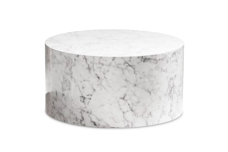Soffbord Wohnling MONOBLOC rund 60 cm, modern stil Marmor Vit - Marmor Vit - Möbler - Bord & matgrupp - Soffbord