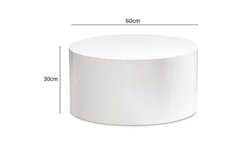 Soffbord Wohnling MONOBLOC rund 60 cm, modern stil Vit - Vit - Möbler - Bord & matgrupp - Soffbord