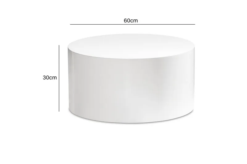 Soffbord Wohnling MONOBLOC rund 60 cm, modern stil Vit - Vit - Möbler - Bord & matgrupp - Soffbord