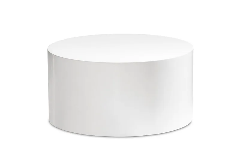 Soffbord Wohnling MONOBLOC rund 60 cm, modern stil Vit, Vit