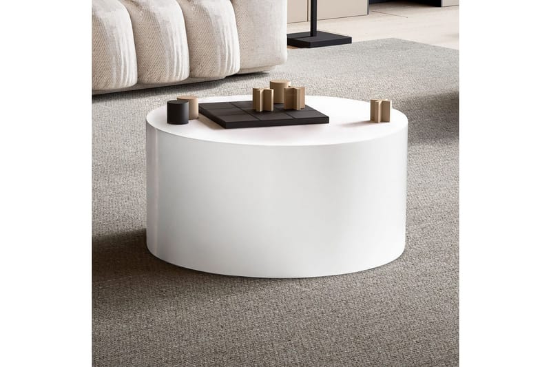 Soffbord Wohnling MONOBLOC rund 60 cm, modern stil Vit - Vit - Möbler - Bord & matgrupp - Soffbord