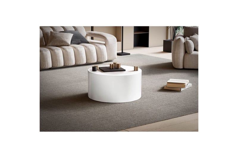 Soffbord Wohnling MONOBLOC rund 60 cm, modern stil Vit - Vit - Möbler - Bord & matgrupp - Soffbord