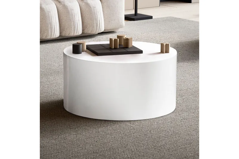 Soffbord Wohnling MONOBLOC rund 60 cm, modern stil Vit - Vit - Möbler - Bord & matgrupp - Soffbord
