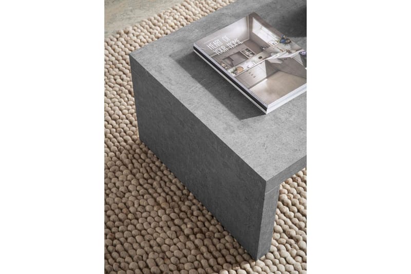 Soffbord Wohnling rektangulär 110 cm, stenoptik, modern look Grå - Grå - Möbler - Bord & matgrupp - Soffbord