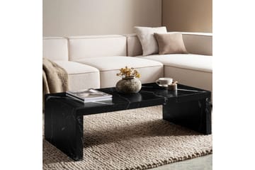 Soffbord Wohnling rektangulär 110 cm, stenoptik, modern look Marmor Svart - Marmor Svart - Möbler - Bord & matgrupp - Soffbord