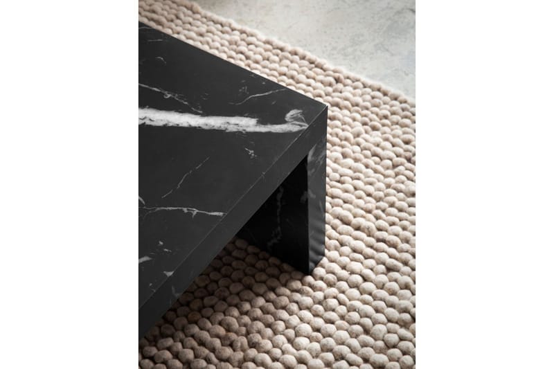 Soffbord Wohnling rektangulär 110 cm, stenoptik, modern look Marmor Svart - Marmor Svart - Möbler - Bord & matgrupp - Soffbord