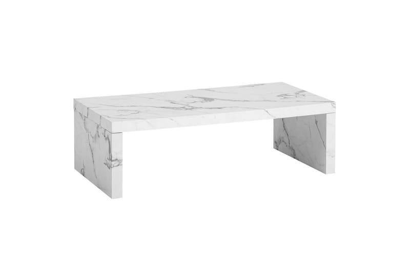 Soffbord Wohnling rektangulär 110 cm, stenoptik, modern look Marmor Vit - Marmor Vit - Möbler - Bord & matgrupp - Soffbord