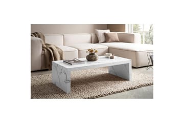 Soffbord Wohnling rektangulär 110 cm, stenoptik, modern look Marmor Vit - Marmor Vit - Möbler - Bord & matgrupp - Soffbord