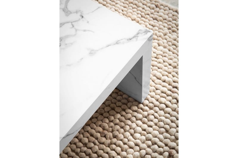 Soffbord Wohnling rektangulär 110 cm, stenoptik, modern look Marmor Vit - Marmor Vit - Möbler - Bord & matgrupp - Soffbord