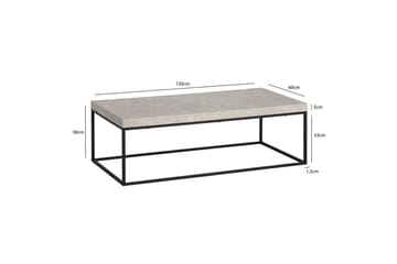 Soffbord Wohnling rektangulär 120 cm, stenoptik, modern look Beige - Beige - Möbler - Bord & matgrupp - Soffbord