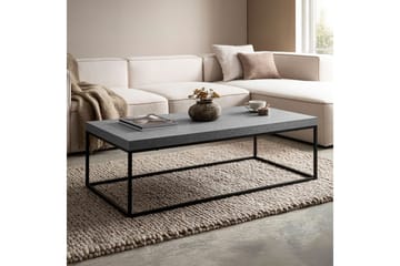 Soffbord Wohnling rektangulär 120 cm, stenoptik, modern look Grå - Grå - Möbler - Bord & matgrupp - Soffbord