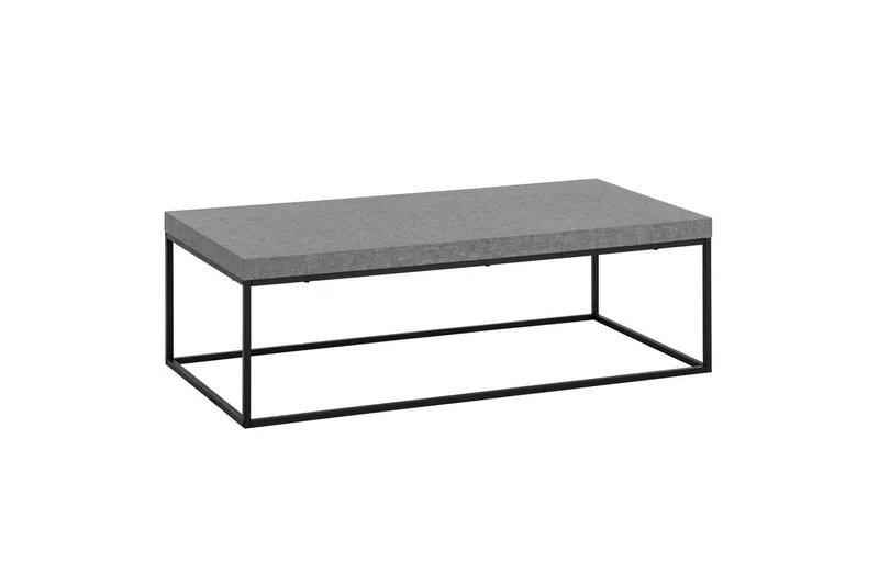 Soffbord Wohnling rektangulär 120 cm, stenoptik, modern look Grå, Grå