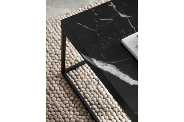 Soffbord Wohnling rektangulär 120 cm, stenoptik, modern look Marmor Svart - Marmor Svart - Möbler - Bord & matgrupp - Marmorbord