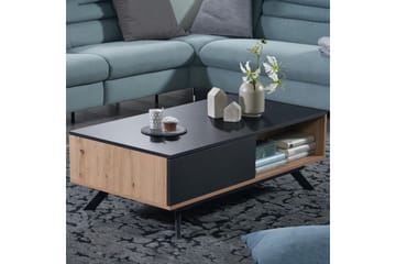 Soffbord Wohnling Rektangulär MDF ek-look med stor lådbricka modern look - Möbler - Bord & matgrupp - Soffbord