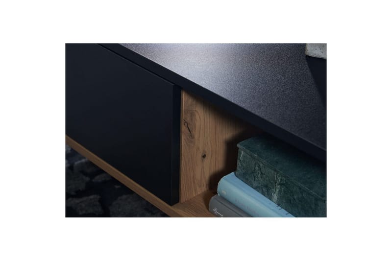 Soffbord Wohnling Rektangulär MDF ek-look med stor lådbricka modern look - Möbler - Bord & matgrupp - Soffbord