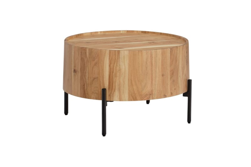 Soffbord Wohnling Rund 60 cm Massivt trä Skandinavisk stil - Möbler - Bord & matgrupp - Soffbord