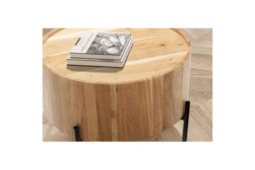 Soffbord Wohnling Rund 60 cm Massivt trä Skandinavisk stil - Möbler - Bord & matgrupp - Soffbord