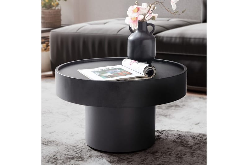 Soffbord Wohnling Rund 60 cm Svamputseende Metall Modern Look - Möbler - Bord & matgrupp - Soffbord