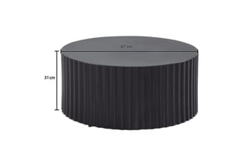 Soffbord Wohnling Rund 67 cm Metallremsor Optik Modern Look - Möbler - Bord & matgrupp - Soffbord