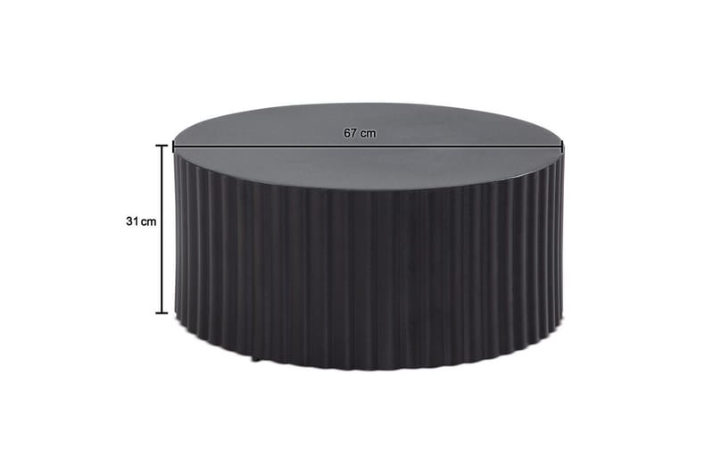 Soffbord Wohnling Rund 67 cm Metallremsor Optik Modern Look - Möbler - Bord & matgrupp - Soffbord