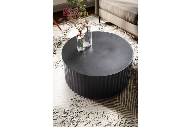 Soffbord Wohnling Rund 67 cm Metallremsor Optik Modern Look - Möbler - Bord & matgrupp - Soffbord