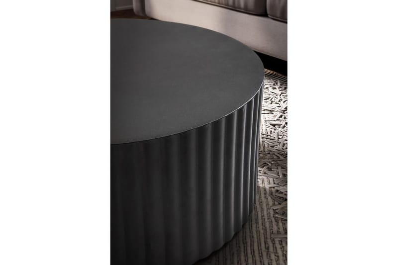 Soffbord Wohnling Rund 67 cm Metallremsor Optik Modern Look - Möbler - Bord & matgrupp - Soffbord