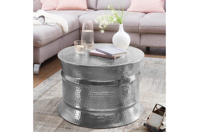 Soffbord Wohnling Rund hamrad aluminiumyta lackerad orientalisk - Möbler - Bord & matgrupp - Soffbord