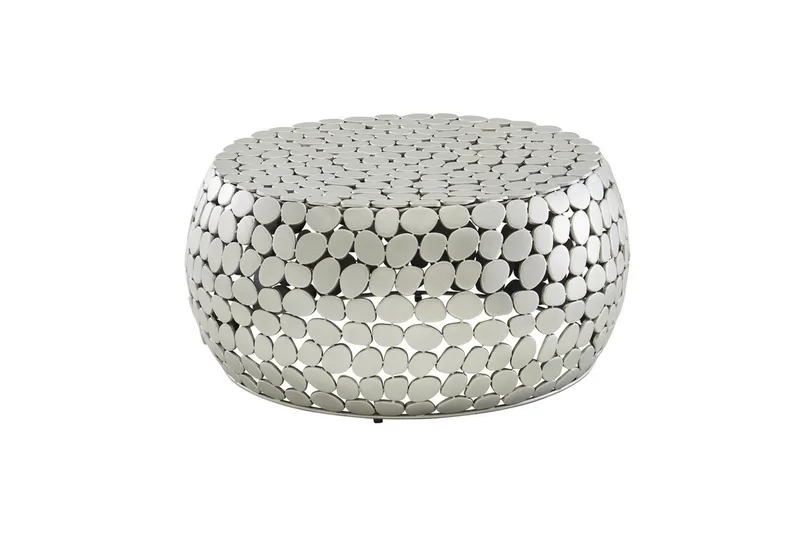 Soffbord Wohnling Rund metallplatta stil matt look modern