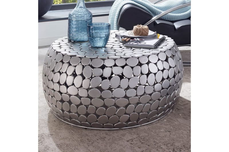 Soffbord Wohnling Rund metallplatta stil matt look modern - Möbler - Bord & matgrupp - Soffbord