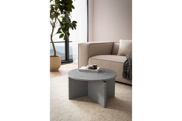 Soffbord Wohnling Rund stensikt stil modern look 60 cm, Grå - 60 cm, Grå - Möbler - Bord & matgrupp - Soffbord