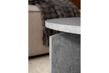 Soffbord Wohnling Rund stensikt stil modern look 60 cm, Grå - 60 cm, Grå - Möbler - Bord & matgrupp - Soffbord