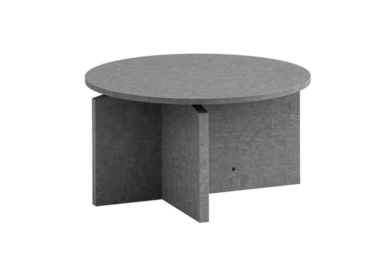 Soffbord Wohnling Rund stensikt stil modern look 60 cm, Grå - 60 cm, Grå - Möbler - Bord & matgrupp - Soffbord
