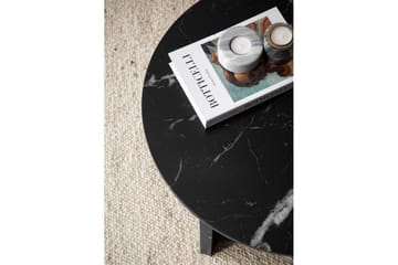 Soffbord Wohnling Rund stensikt stil modern look 60 cm, Marmor Svart - 60 cm, Marmor Svart - Möbler - Bord & matgrupp - Soffbord