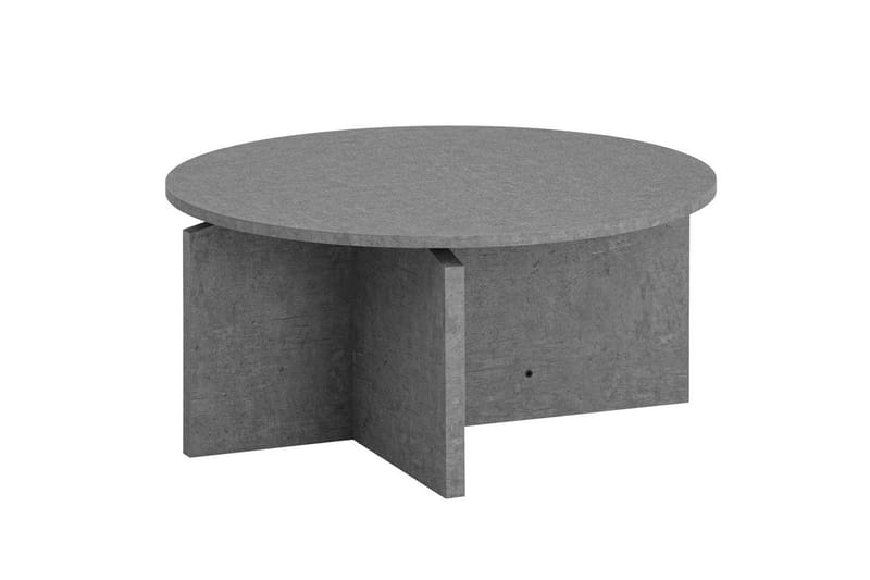 Soffbord Wohnling Rund stensikt stil modern look 70 cm, Grå - 70 cm, Grå - Möbler - Bord & matgrupp - Soffbord